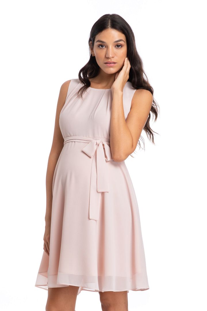 Umstandskleid rosa aus Georgette