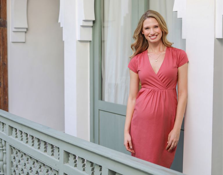 Organic Umstands- und Stillkleid berry