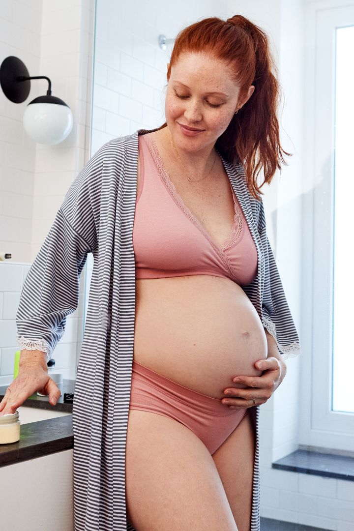 Schlaf Still BH mit Spitze altrosa