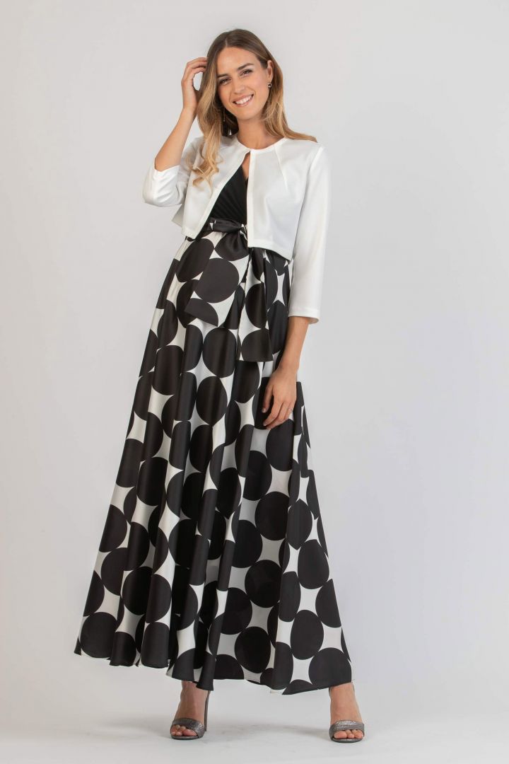 Bolero Jacke mit 3/4 Ärmeln weiß