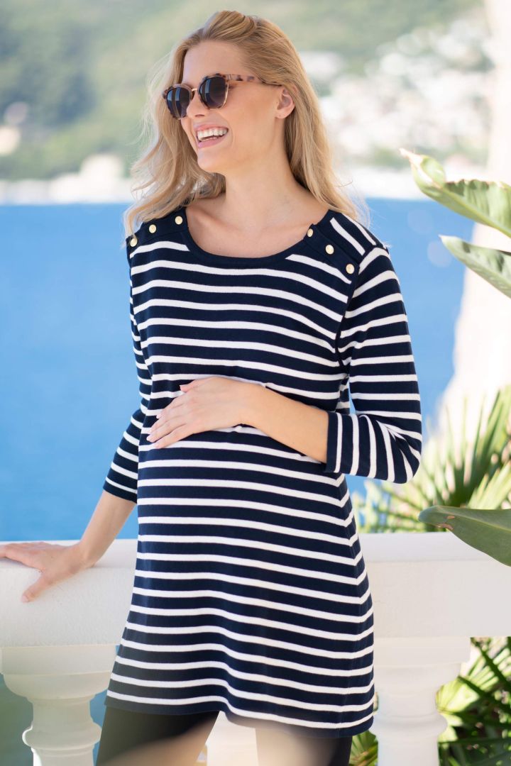 Nautrical Maternity and Nursing Tunic