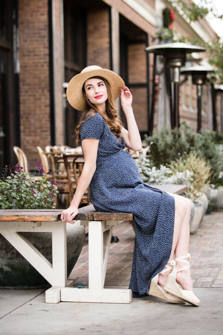 Maxi Umstands- und Still-Wickelkleid