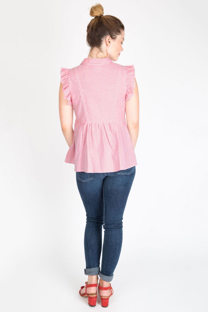 Seersucker Umstands- und Stillbluse