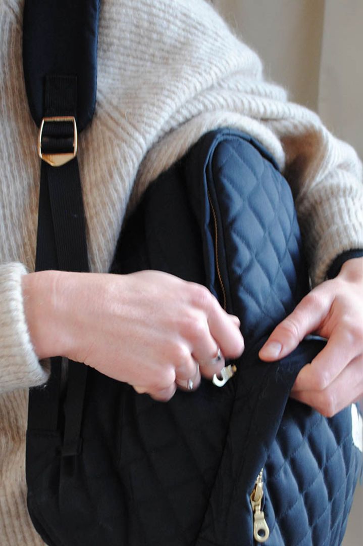 Eco Wickel-Rucksack taupe