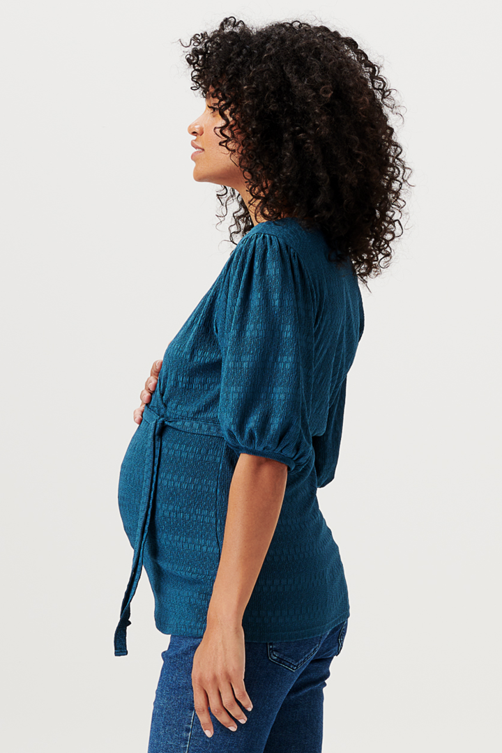 Umstands- und Stillshirt mit Puffärmeln