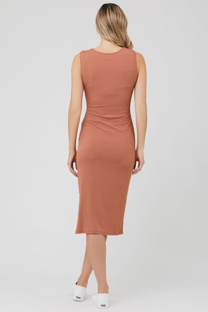 Ribbed Midi Umstandskleid
