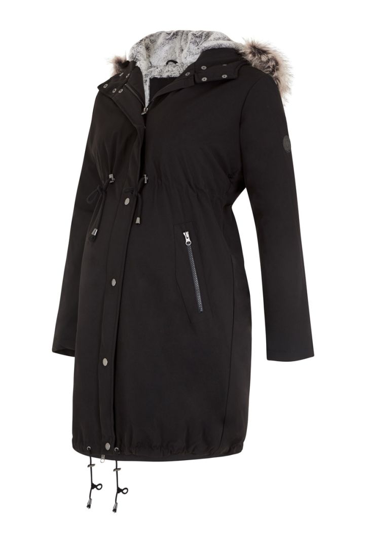 Premium Umstandsparka und Tragejacke schwarz