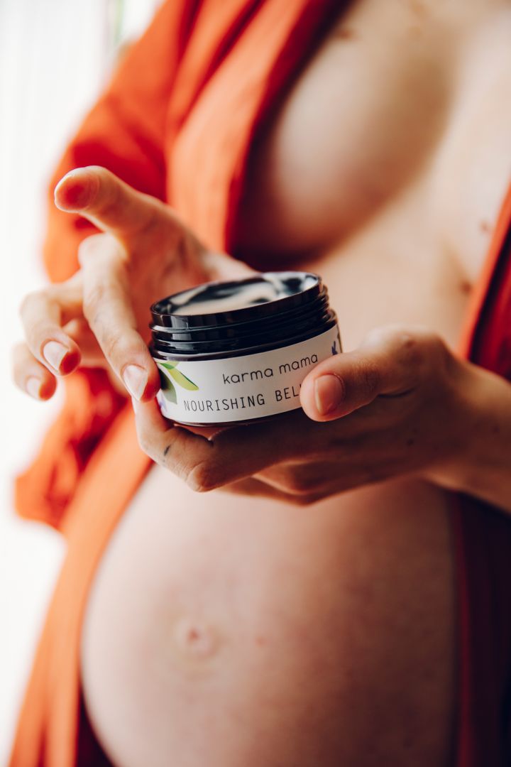 Mama Pflegende Babybauch Butter