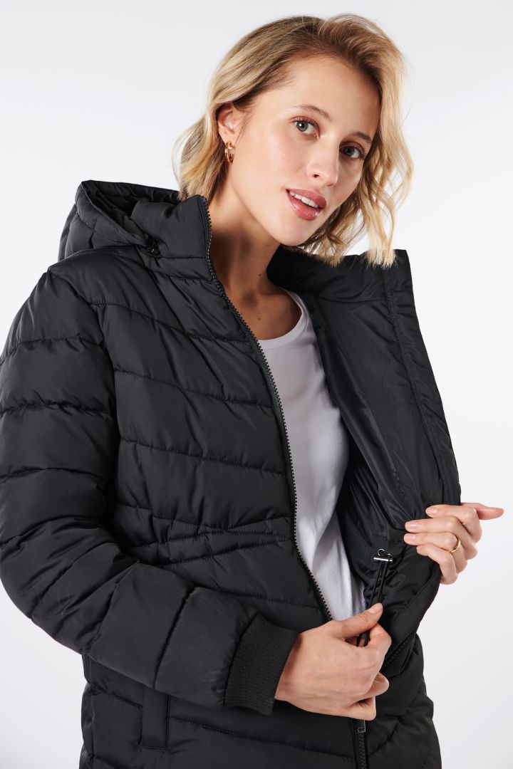 Eco Umstands- und Tragejacke mit abnehmbarer Kapuze