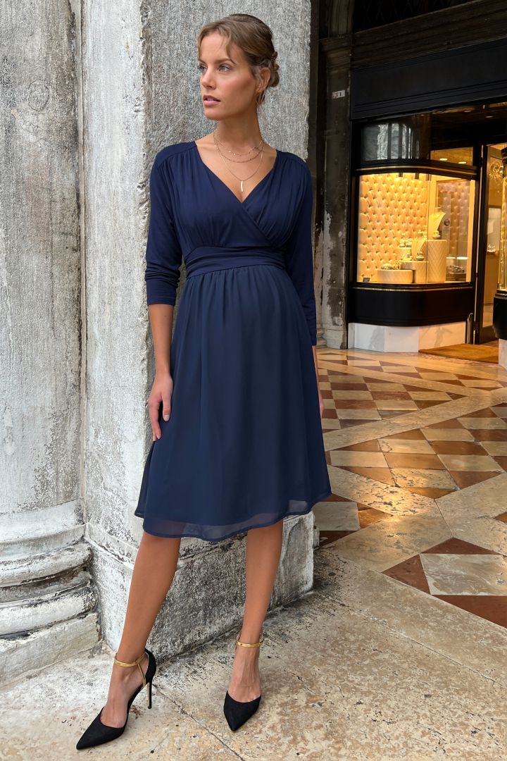 Ecovero Umstands- und Stillkleid mit Chiffon Rock