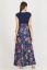 Vorschau: Maxi Umstands- und Stillkleid mit Satinrock navy