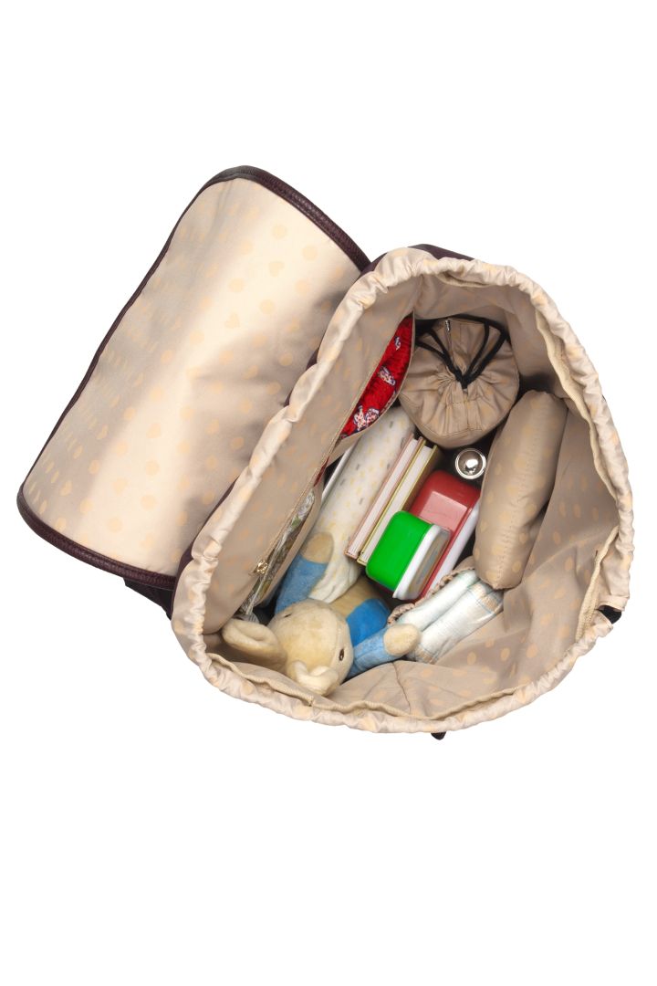 Wickelrucksack aus veganem Kunstleder bordeaux