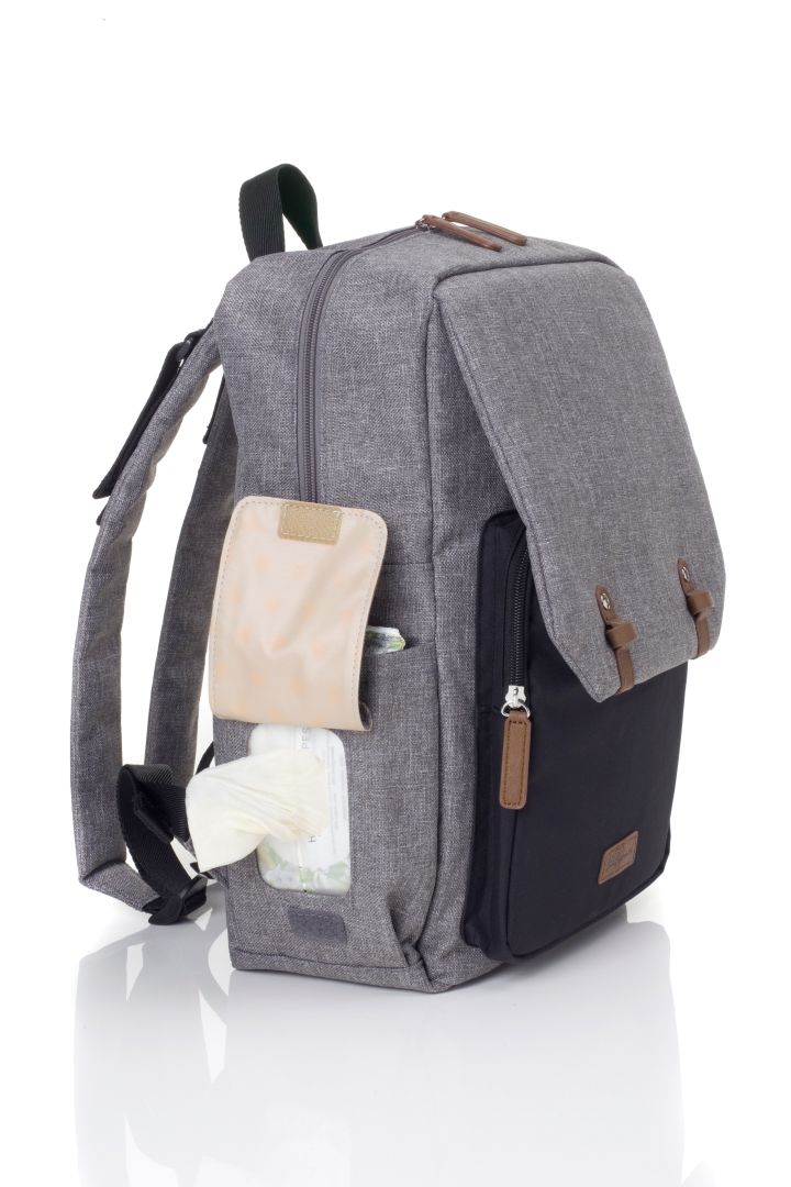 Wickelrucksack mit Laptop-Fach grau