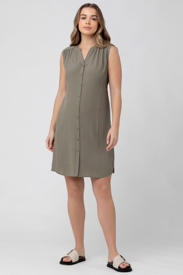Umstands- und Still-Tunikakleid khaki