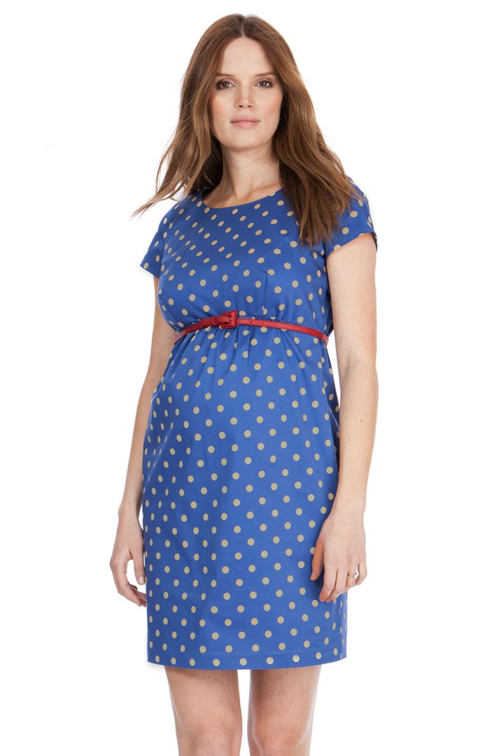 Polka Dot Umstandskleid kurzarm