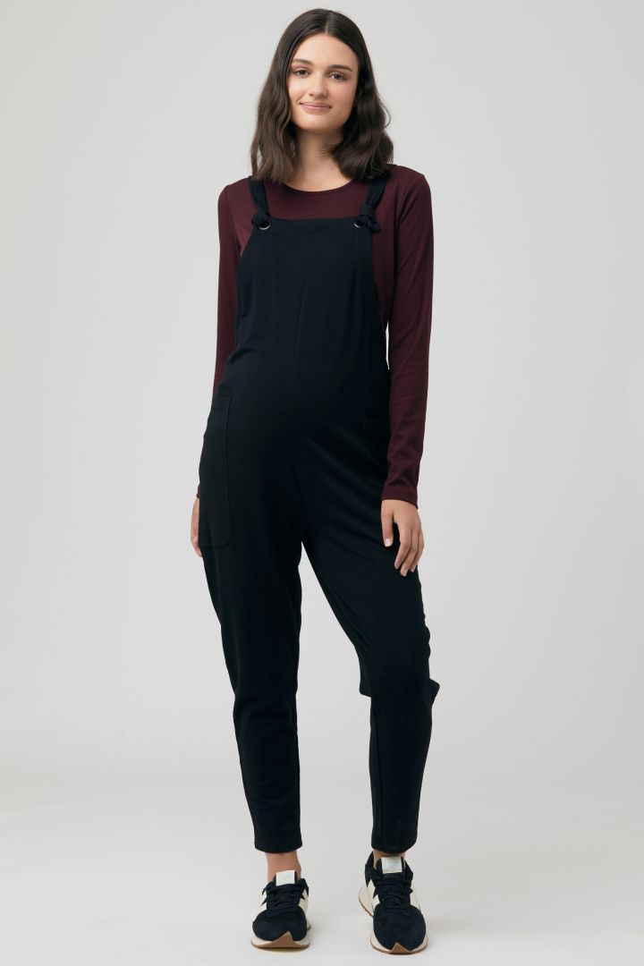 Maternity and Nursing Shirt with Rib Structure wine red