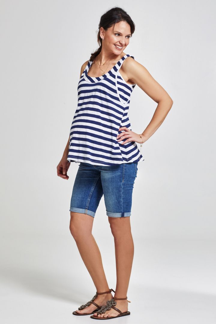 Organic Umstands- und Still-Top gestreift