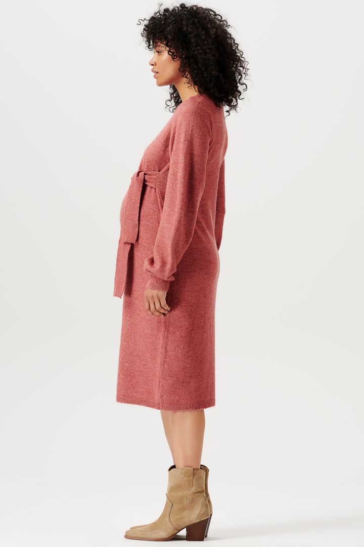 Eco Umstandsstrickkleid mit Bindegürtel