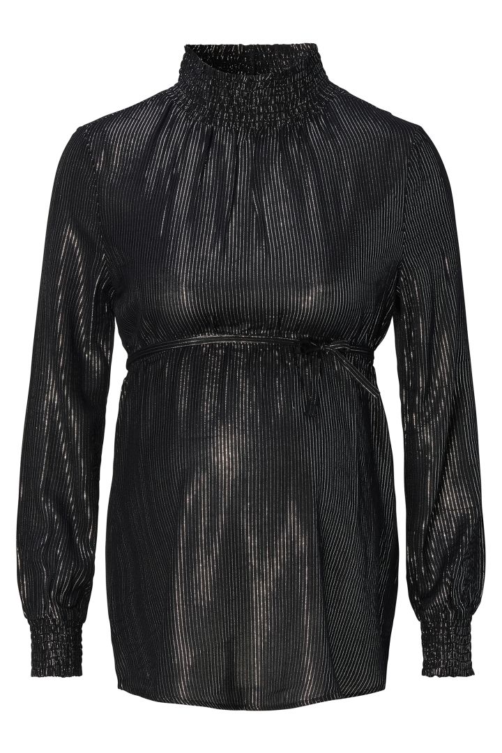 Evening Maternity Blouse with High Neck