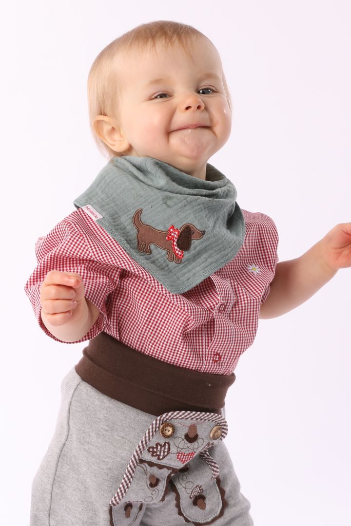 Muslin Scarf with Dachshund Application