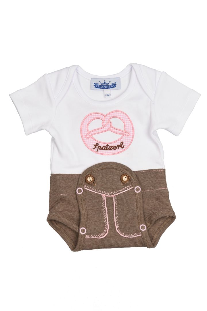 Traditional Baby Onesie in the Lederhosen Look