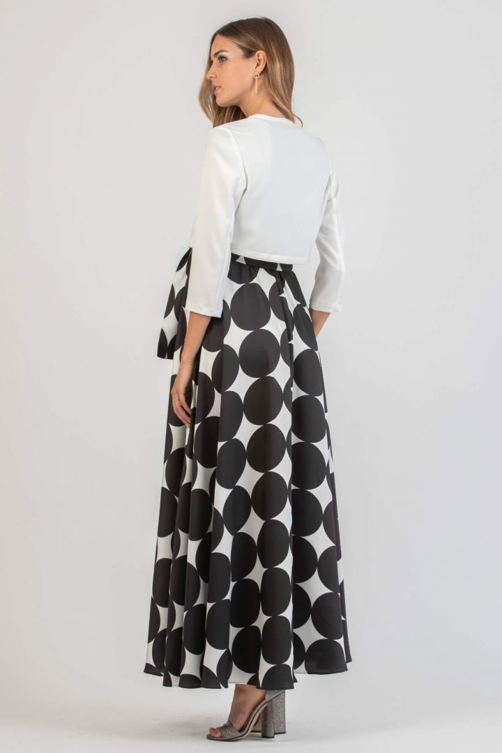 Bolero Jacke mit 3/4 Ärmeln weiß