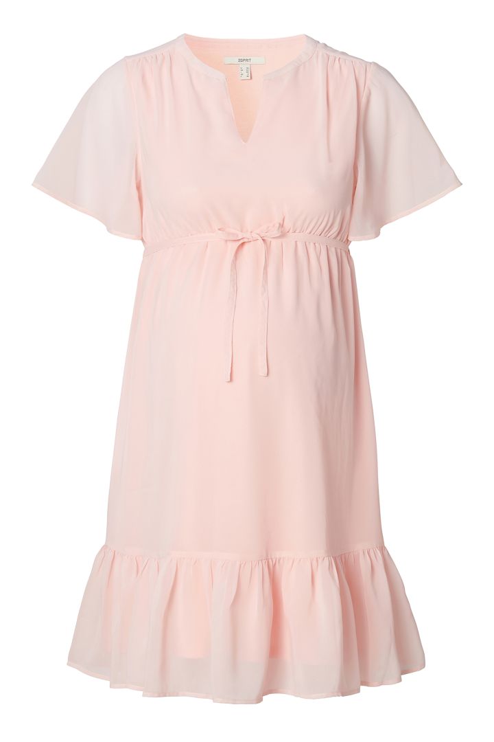 Eco Maternity Dress with Cap Sleeves light pink