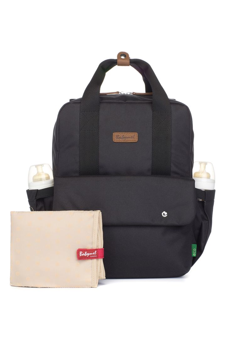 Eco Wickelrucksack aus recyceltem Plastik schwarz