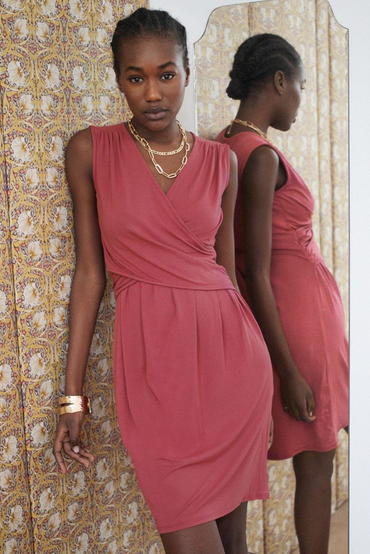 Ecovero Umstands- und Stillkleid berry