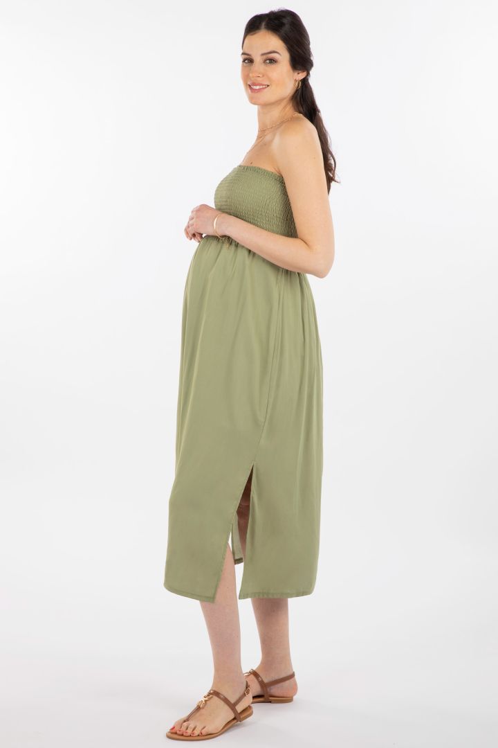 2 in 1 Maternity Skirt and Dress khaki