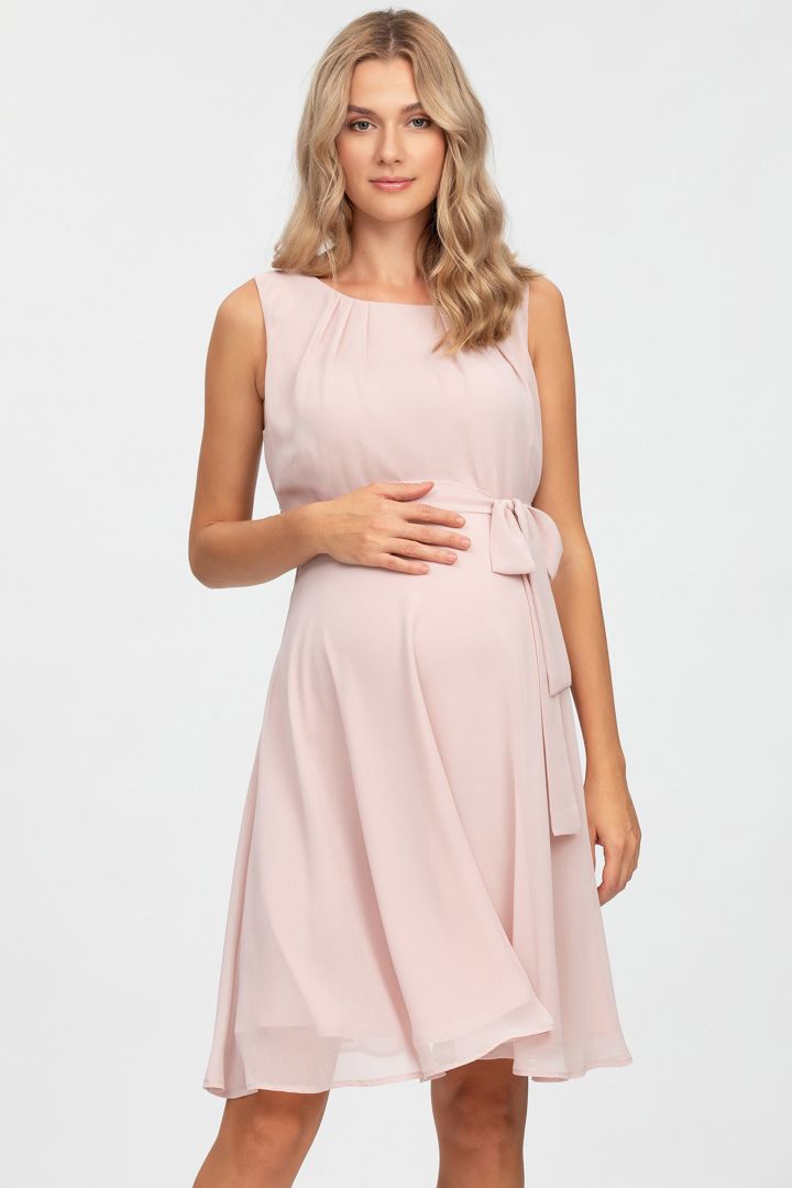 Umstandskleid rosa aus Georgette