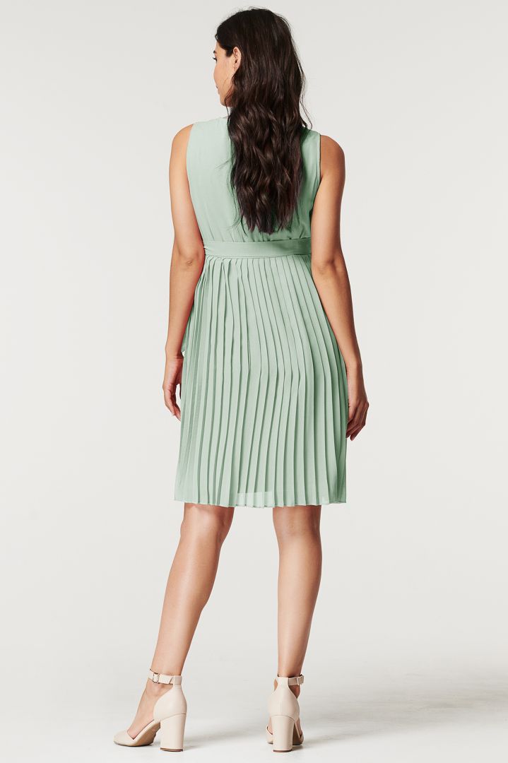 Eco Pleated Maternity Dress mint