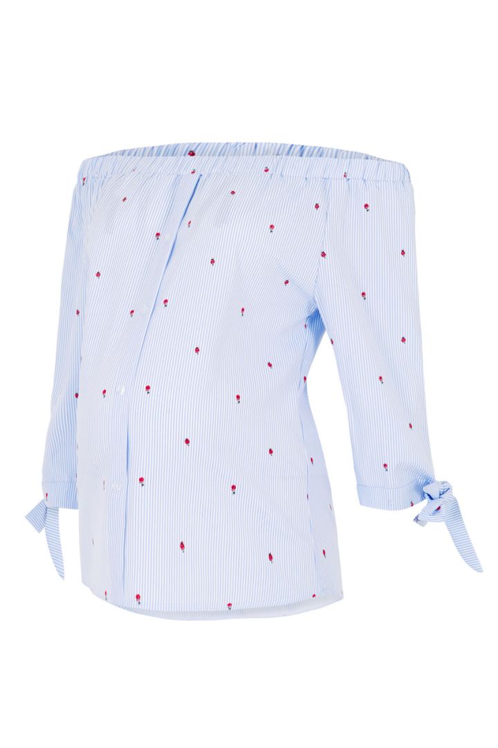 Off Shoulder Umstandsbluse mit Knotendetails