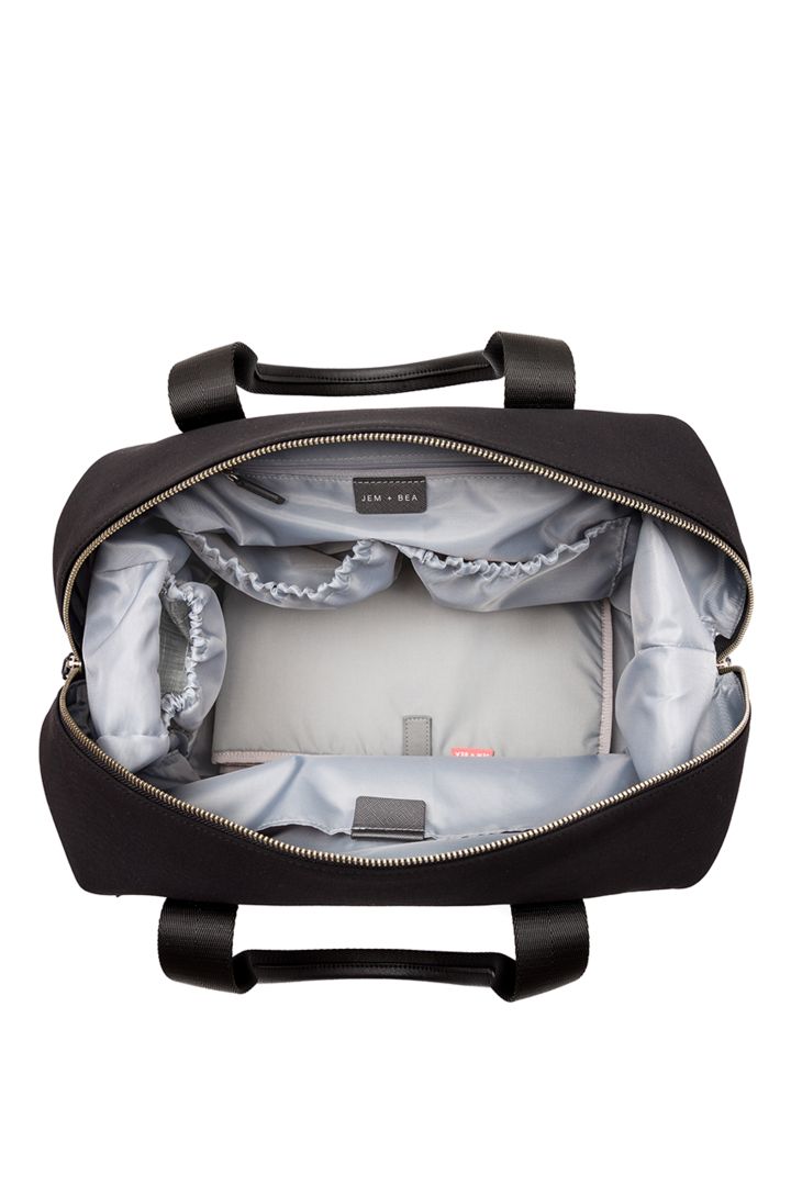 Wickeltasche aus recyceltem Nylon schwarz