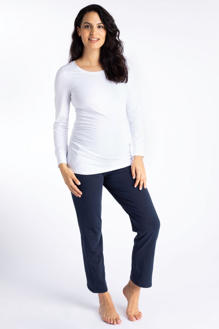 Organic Cotton Maternity Shirt white