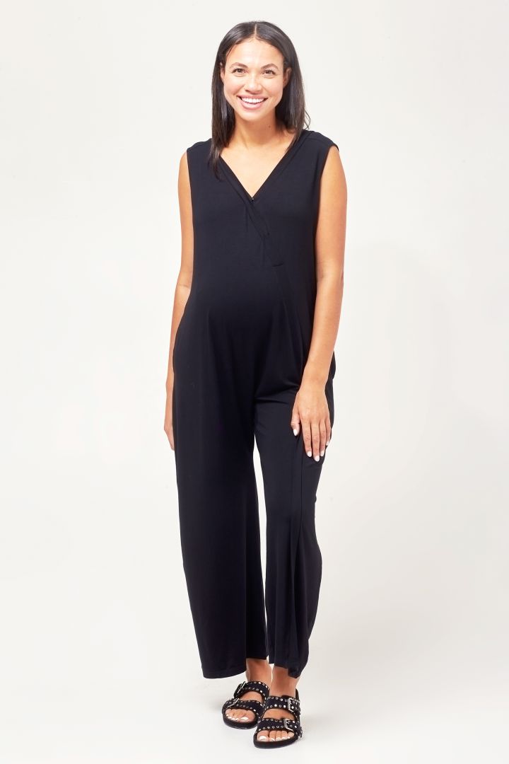Umstands-und Still-Jumpsuit aus Bambus-Viskose
