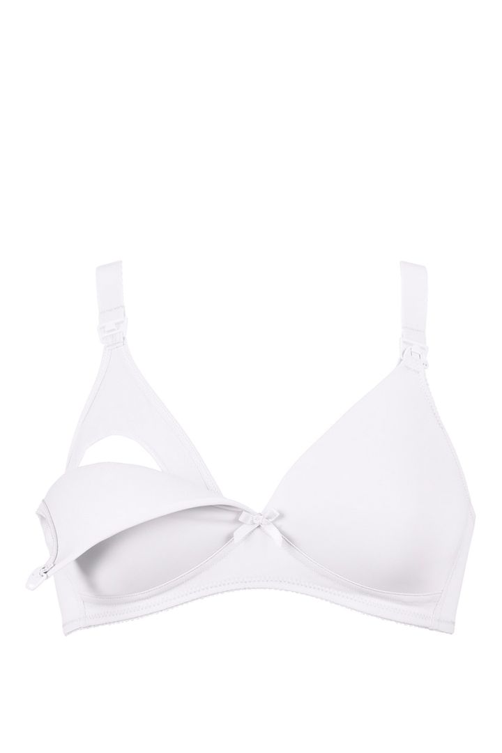 Maternity and Nursing Bra with Form Cups, White