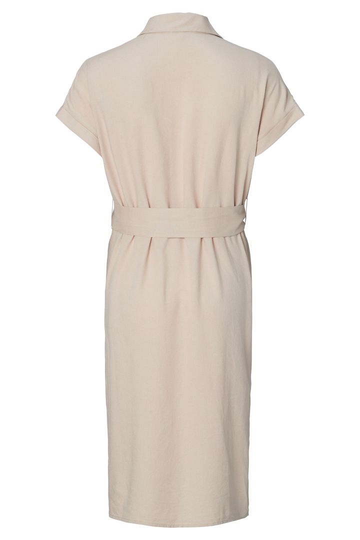 Umstands- und Still-Hemdblusenkleid sand