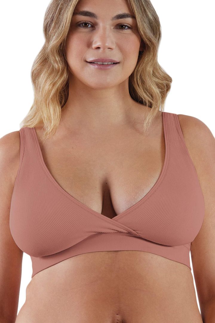 Eco Schlaf Still BH mit Rippstruktur rosa