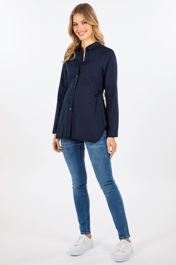 Maternity and Nursing Blouse navy