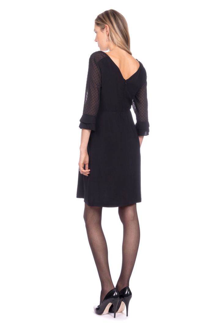 Sheer Dot Maternity Dress