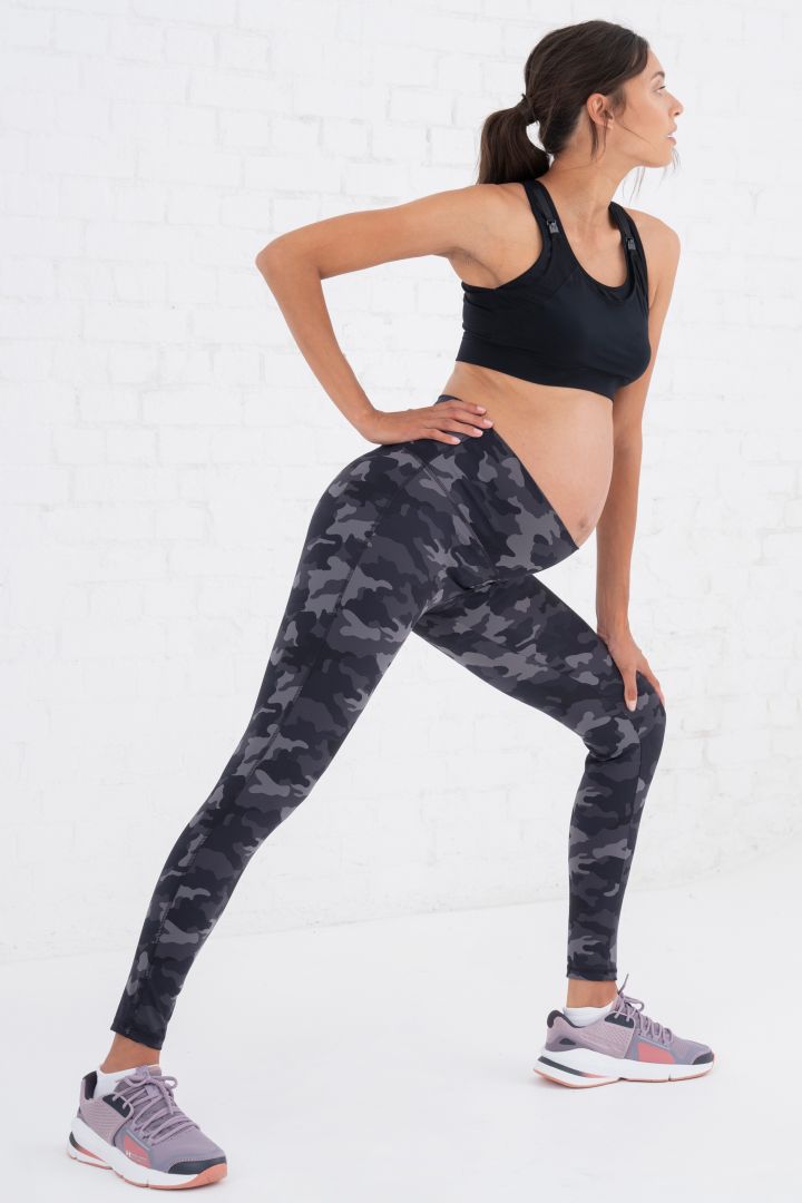 Eco Umstandsleggings mit Camo Print