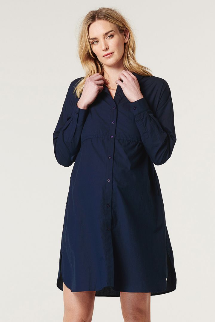 Organic Maternity and Nursing Shirt Dress