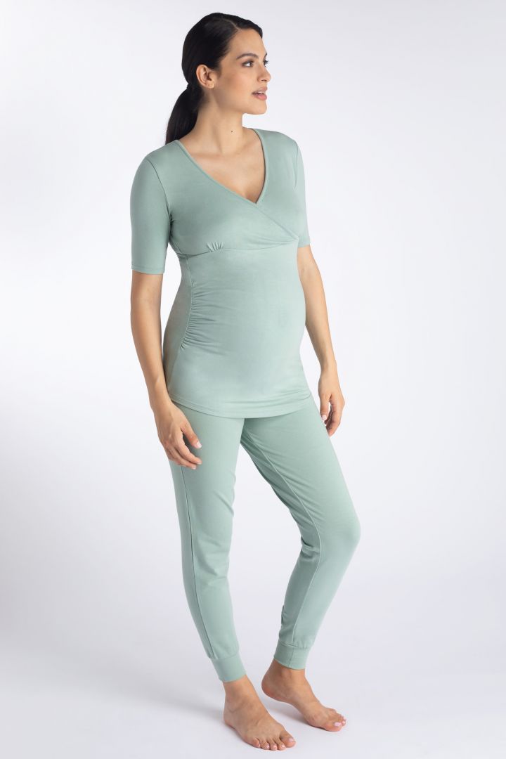 Eco Viskose Umstands- und Stillshirt salbei