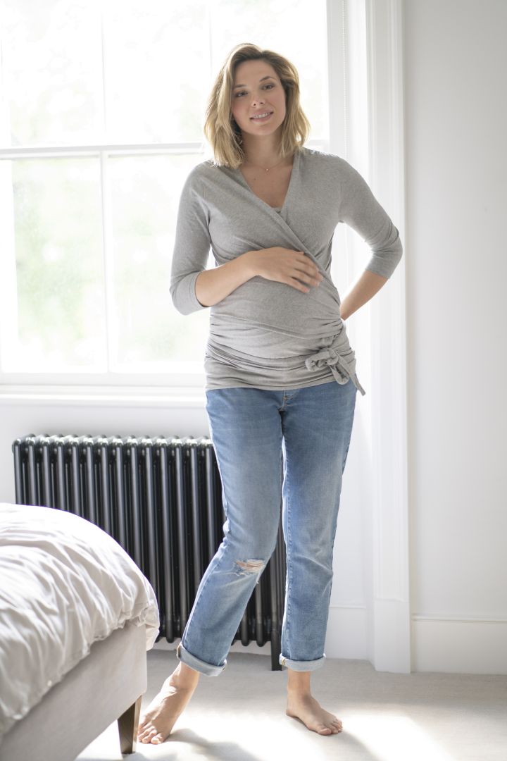 Ripped Boyfriend Umstandsjeans