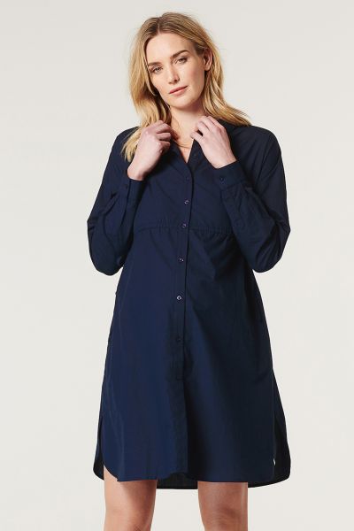 Organic Maternity and Nursing Shirt Dress