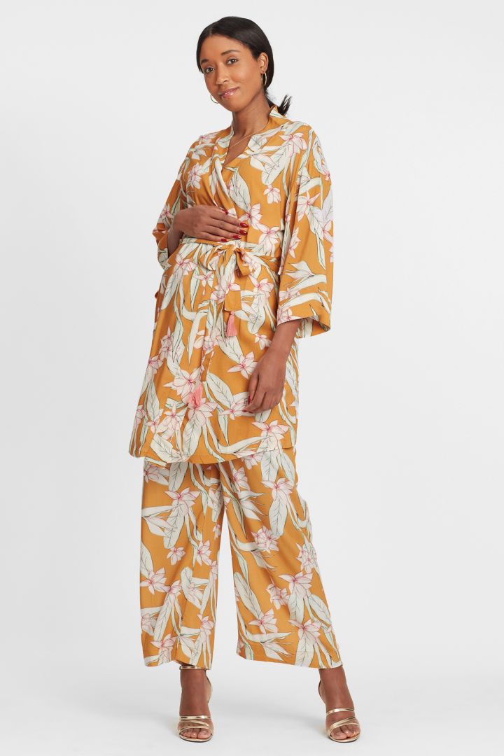 Umstandshose mit Blumen Print