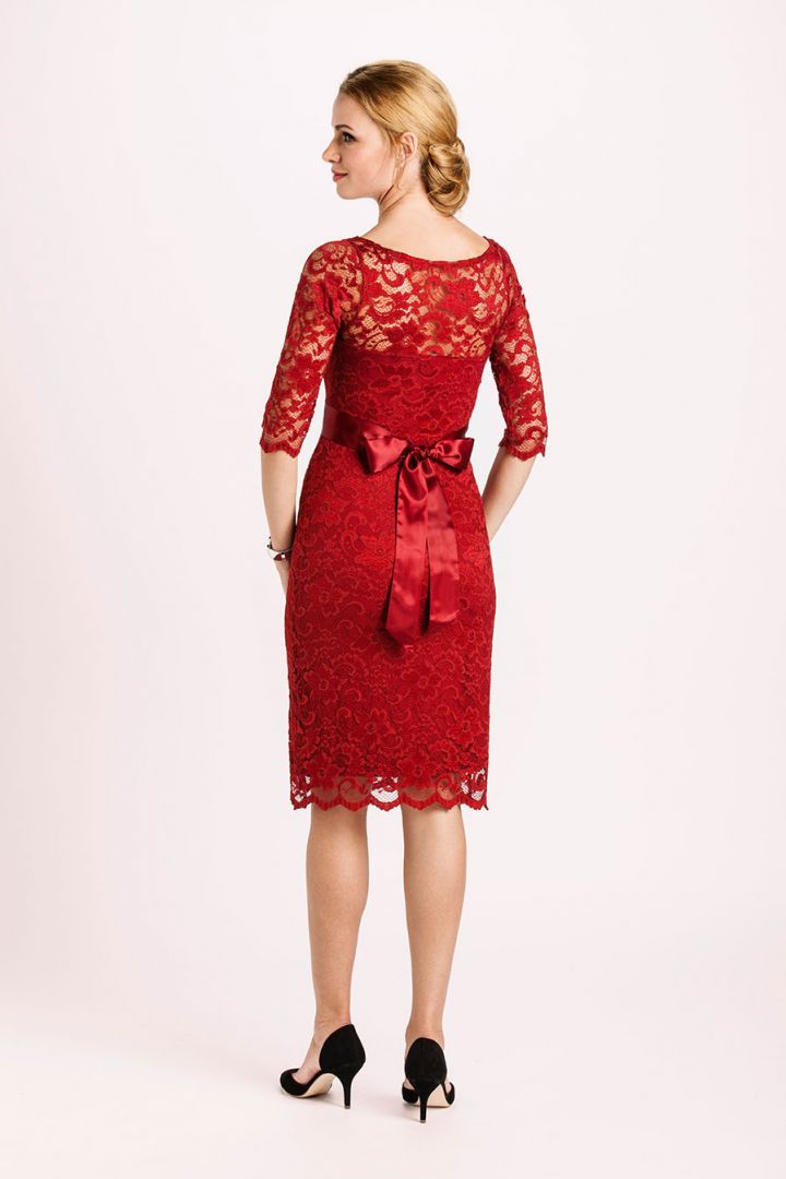 Satin Schärpe kirschrot