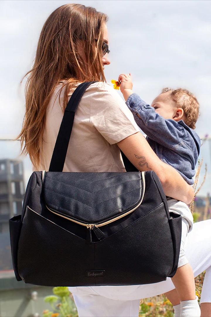 Babymel Vegane Wickeltasche und Rucksack schwarz
