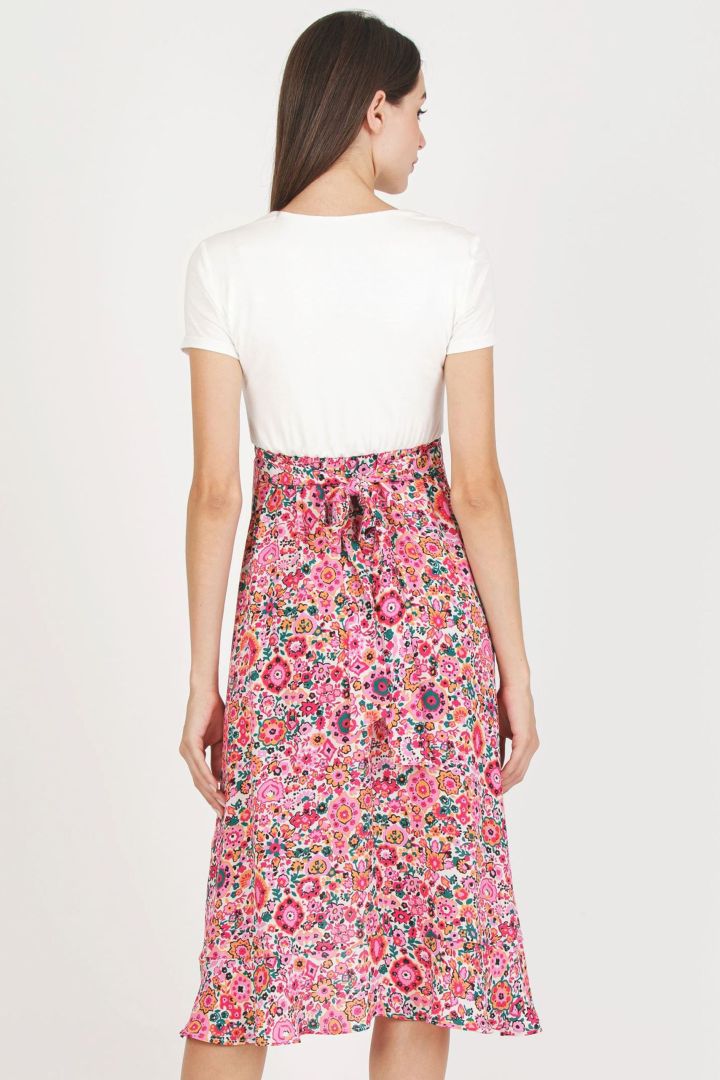 Midi Maternity and Nursing Dress print